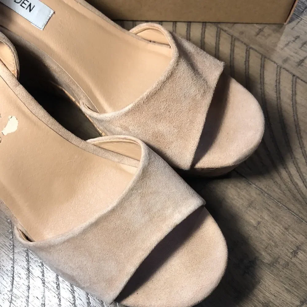 Steve Madden Cork Platform Tieups for summer and vacation Comfy & Sturdy In Box